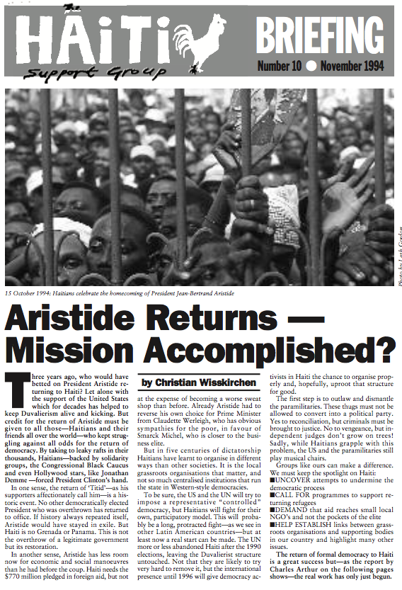 You are currently viewing Aristide Returns — Mission Accomplished? (HB10)