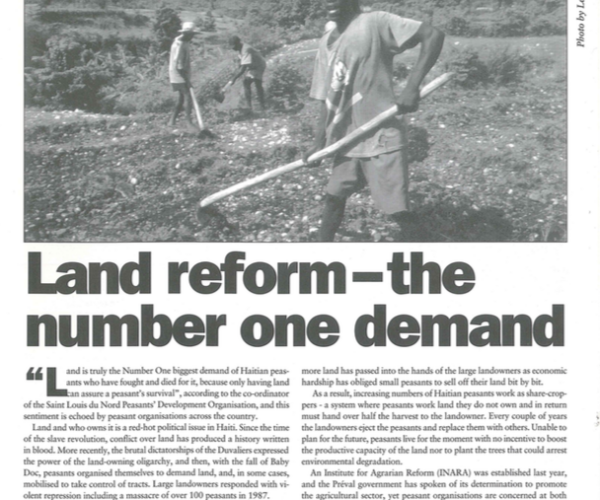 Land Reform – the Number One Demand (HB19)