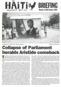 Collapse of Parliament Heralds Aristide Comeback (HB32)