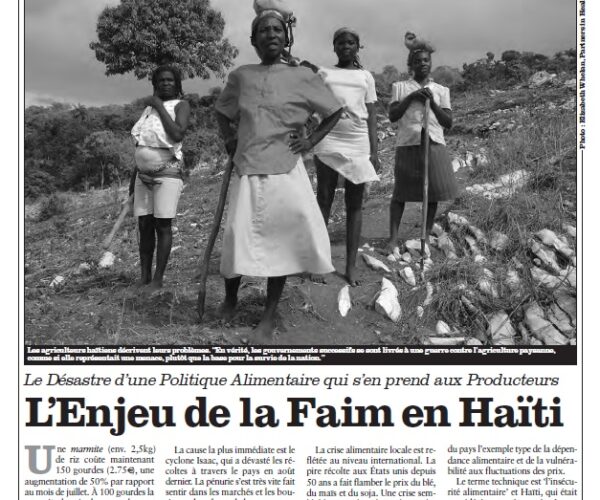 L’Enjeu de la Faim en Haïti (HB72)