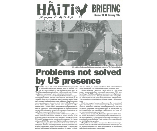 Problems Not Solved by US Presence (HB 11)