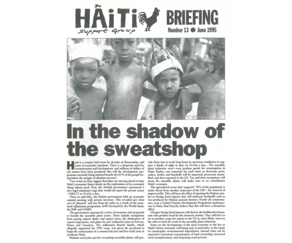 In the Shadow of the Sweatshop (HB13)