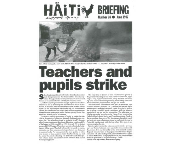 Teachers and Pupils Strike (HB 24)