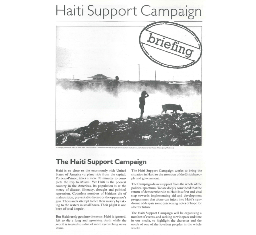 The Haiti Support Campaign (HB1)